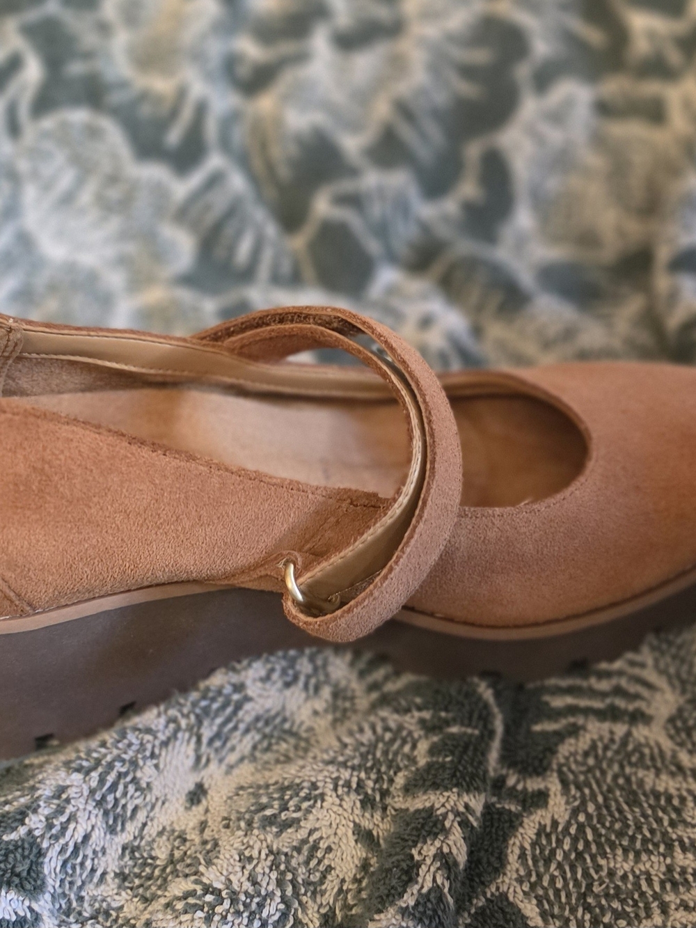 Vionic Brown Wedge Sandals with Patterned Lug Soles - Picture 6 of 8